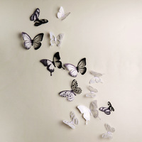 18 sztuk/partia 3d Crystal Butterfly naklejki ścienne piękne motyle Art naklejki Home decor naklejki dekoracje ślubne na ścianie 2